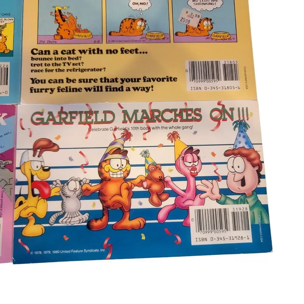 Garfield by Jim Davis Numbered Book Series Lot of 4 - #7,8,9,10 - VGC - CLO